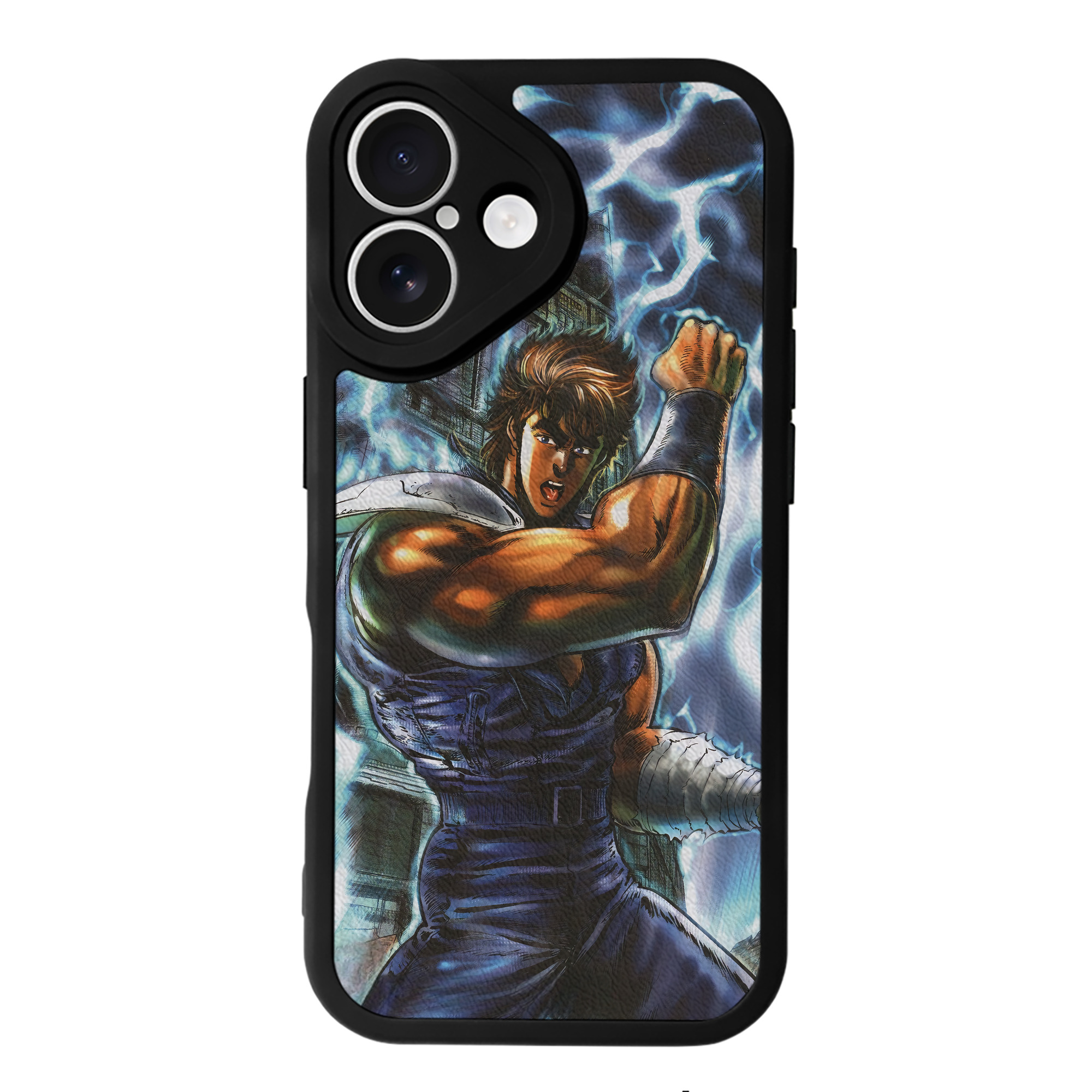 （画像用） 北斗の拳 Fist of the North Star 【iPhone 16シリーズ対応】シリコンスマホケース（レザー調） 材質：シリコン
